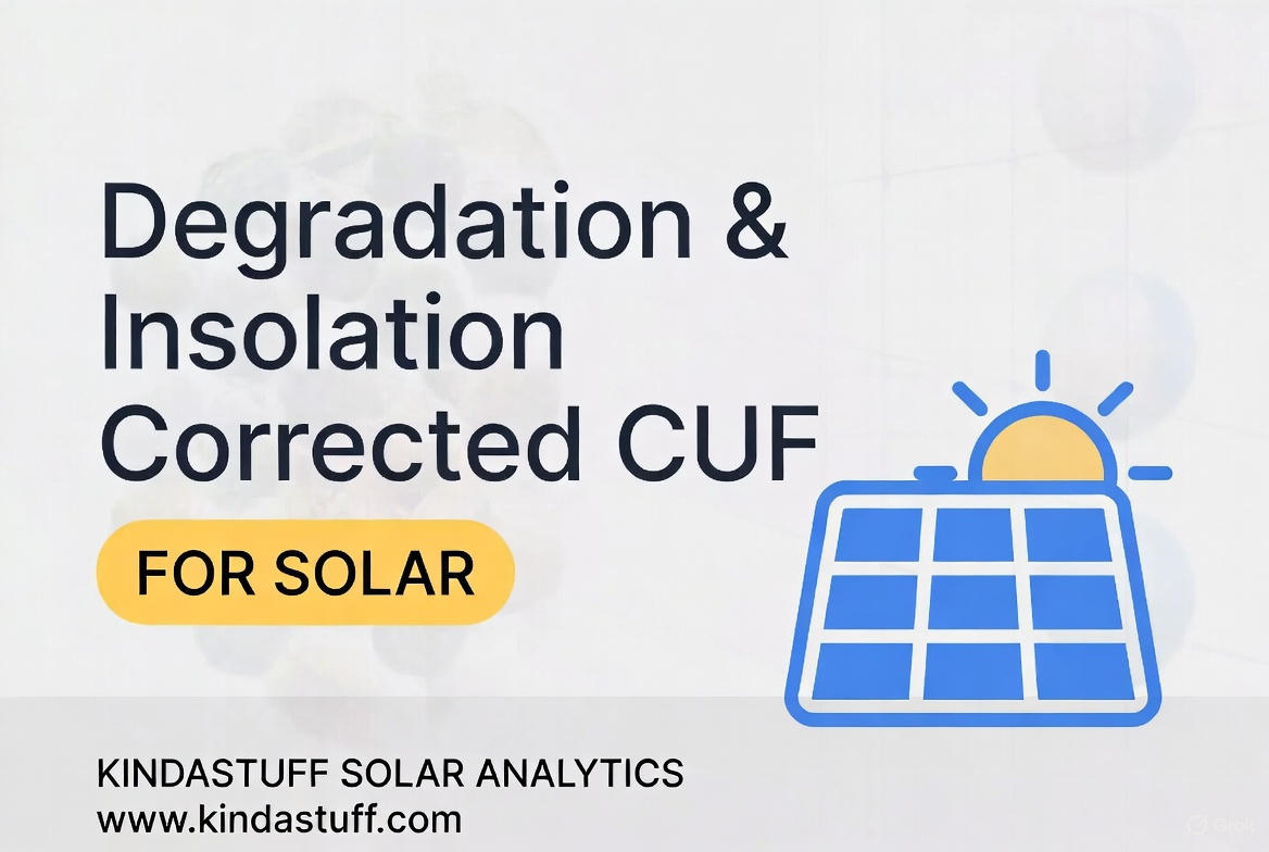 Degradation & Insolation Corrected CUF solar analytics calculator